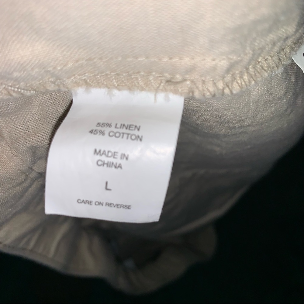 New York & Company Cream Linen Pants Size Large - Picture 7 of 7